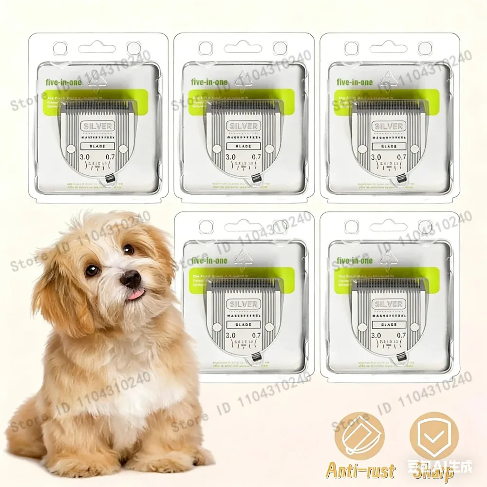 

Профессиональные регулируемые съемные лезвия для животных 5 в 1, совместимые с машинками для стрижки WAHL Creativa Figura Arco Bravura Chromado