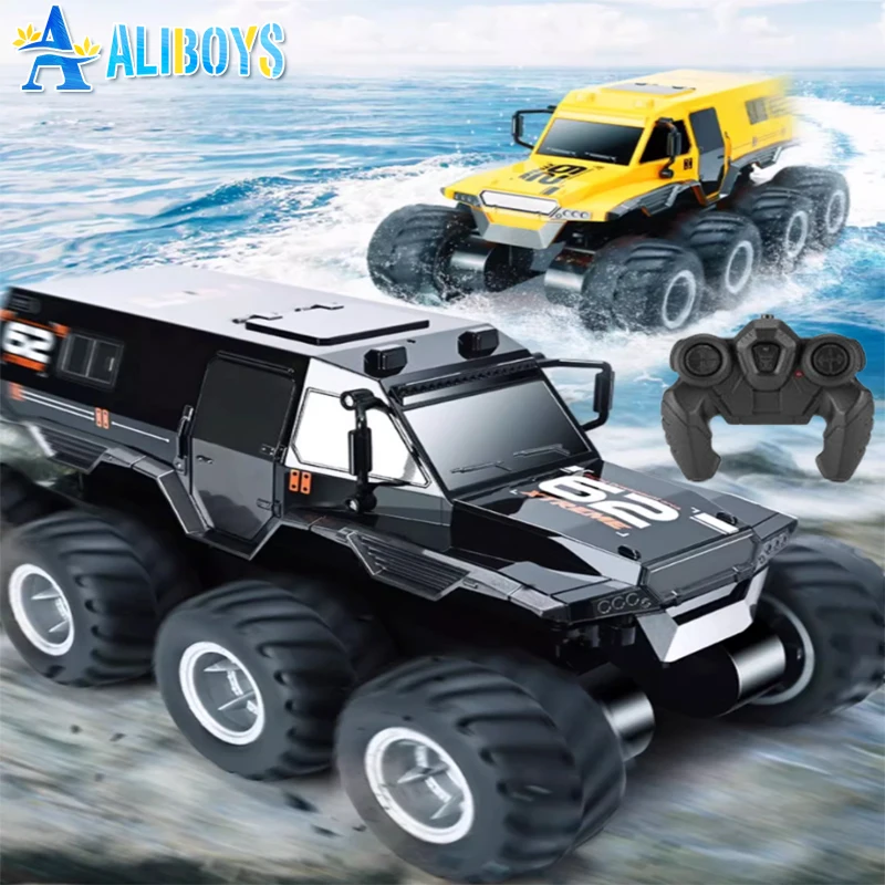 JJRC Q137 RC Car Remote Control Amphibious Stunt Truck 8WD Climbing Off-Road Racing Vehicle Crawler Model Waterproof Toy KidGift