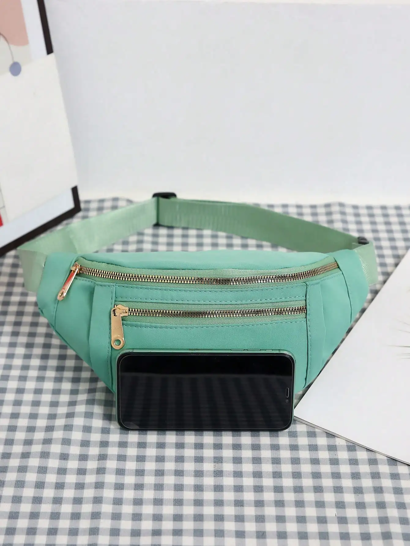 Pacote de Fanny Crossbody para mulheres, bolsa de cintura grande, bolsa de quadril com alça ajustável, ao ar livre, treino, viajando, casual, correndo