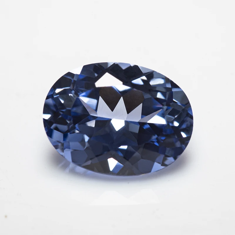 

Lab Grown Sapphire Oval Cut Cornflower Color Top Quality Pendant Gemstones for Charms Jewelry Making Selectable AGL Certificate