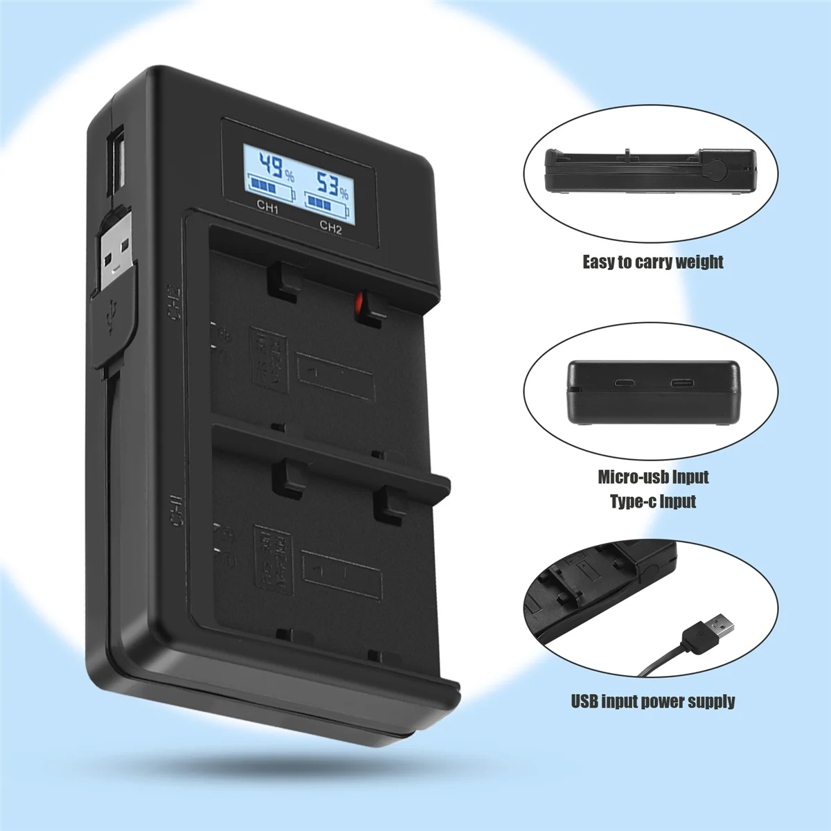 ホット Np-Fz100 Npfz100 Fz100 バッテリー充電器 Sony Alpha A9、Alpha A7R Iii、A7R Mark 3、Alpha A7 Iii、A7 Mark 3用