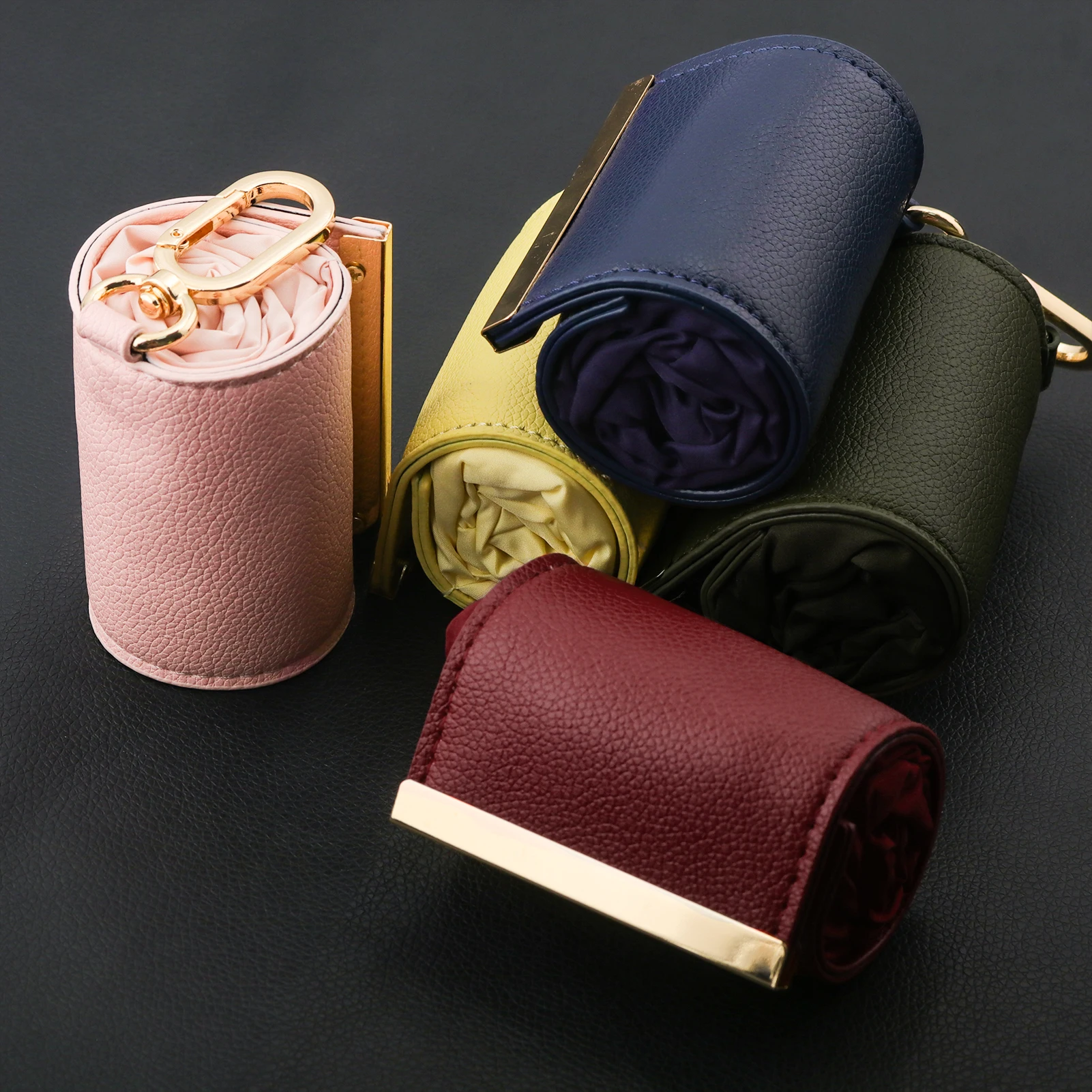 Faltbare Nylon-Tragetasche mit Schlüsselanhänger, Große Kapazität, Wiederverwendbare Einkaufstasche, Tragbare Schulterhandtasche für den täglichen Einkauf und Reisen – Detail 19