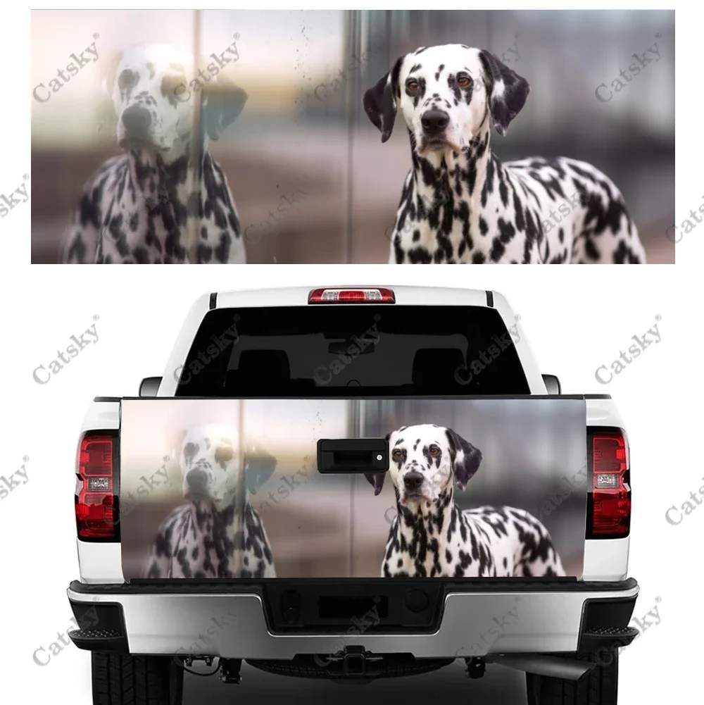 Animal -  Dalmatian Truck Decals Truck Tailgate Decal Sticker Wrap , Bumper Stickers Graphics for Car Trucks SUV