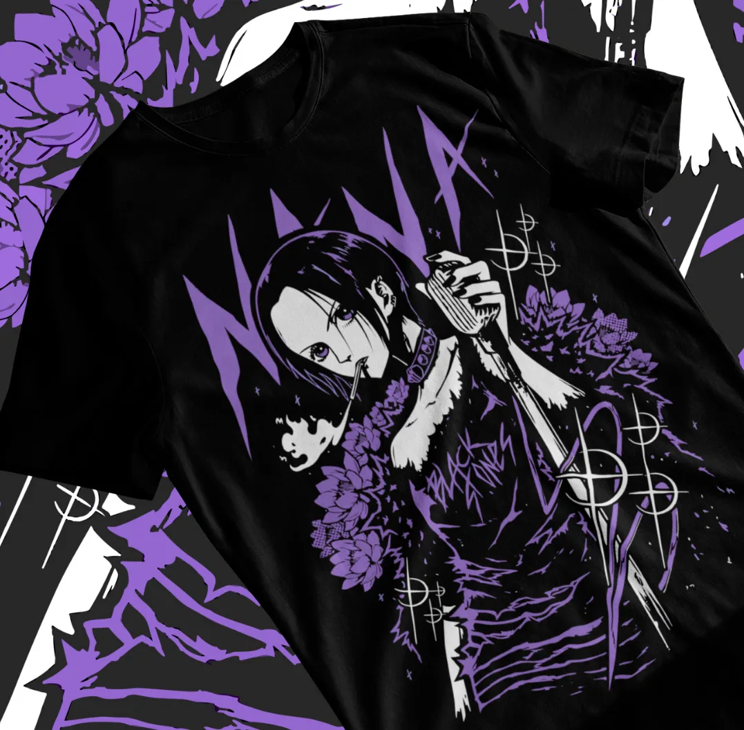 Nana Osaki T-Shirt Black Stones Girl Kawaii Manga Anime Graphic Shirt Soft Tee