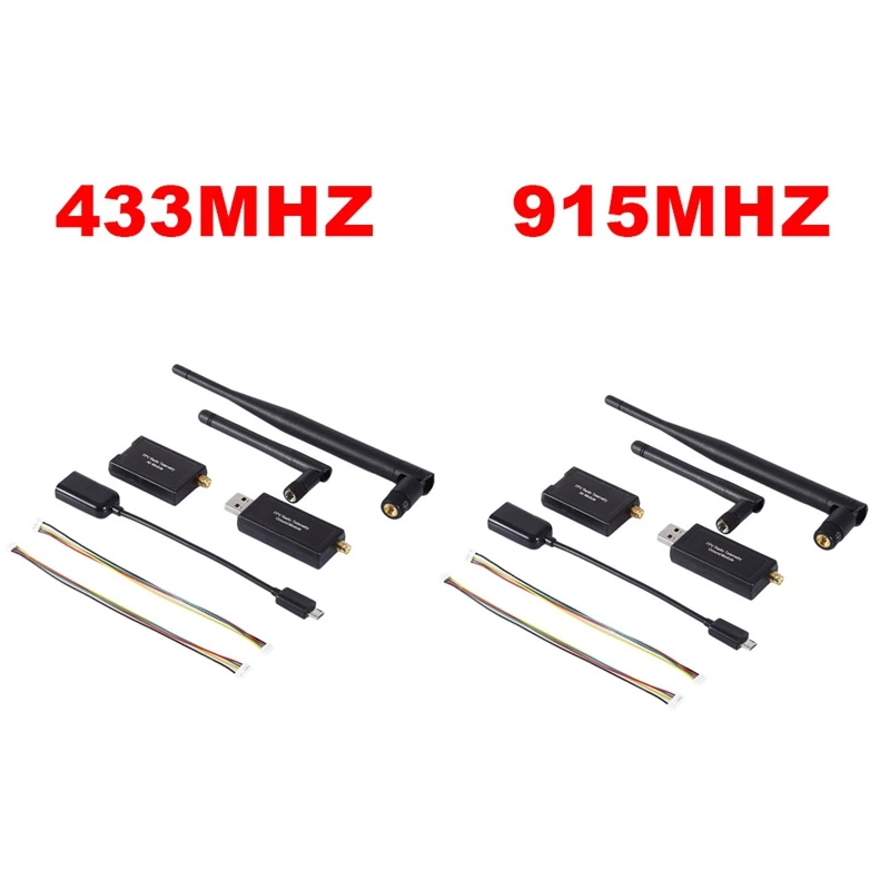 3DR Radio Telemetry 433Mhz 500MW Air And Ground Data Transmit Module Set Kit With OTG Cables For APM 2.8 /Pixhawk 2.4.8