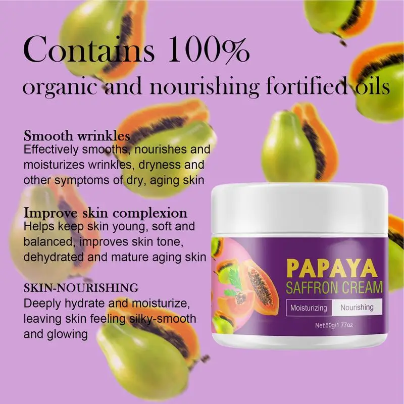 Papaya Body Cream 50g Tightening Moisturizing Day Lotion Non-sticky Beauty Personal Care For Dry Skin Sensitive Skin Oily Skin