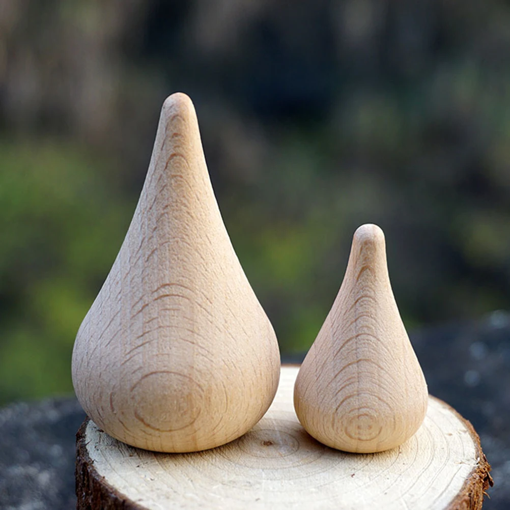 

8 Pcs Water Drop Beech Models Unfinished DIY Painting Ornaments Craft Creative Decor Wooden Raindrop Shape Art Project Sewing