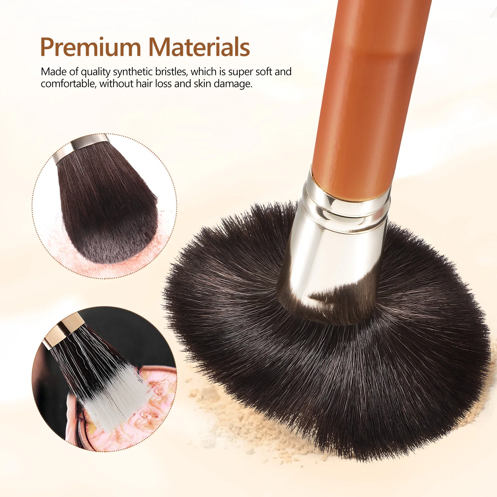 Ensemble de pinceaux pour le visage, Kit de maquillage de voyage lisse et soyeux pour débutants professionnels, poudre de Contour, bronzant, outils pour Blush, 9 pièces