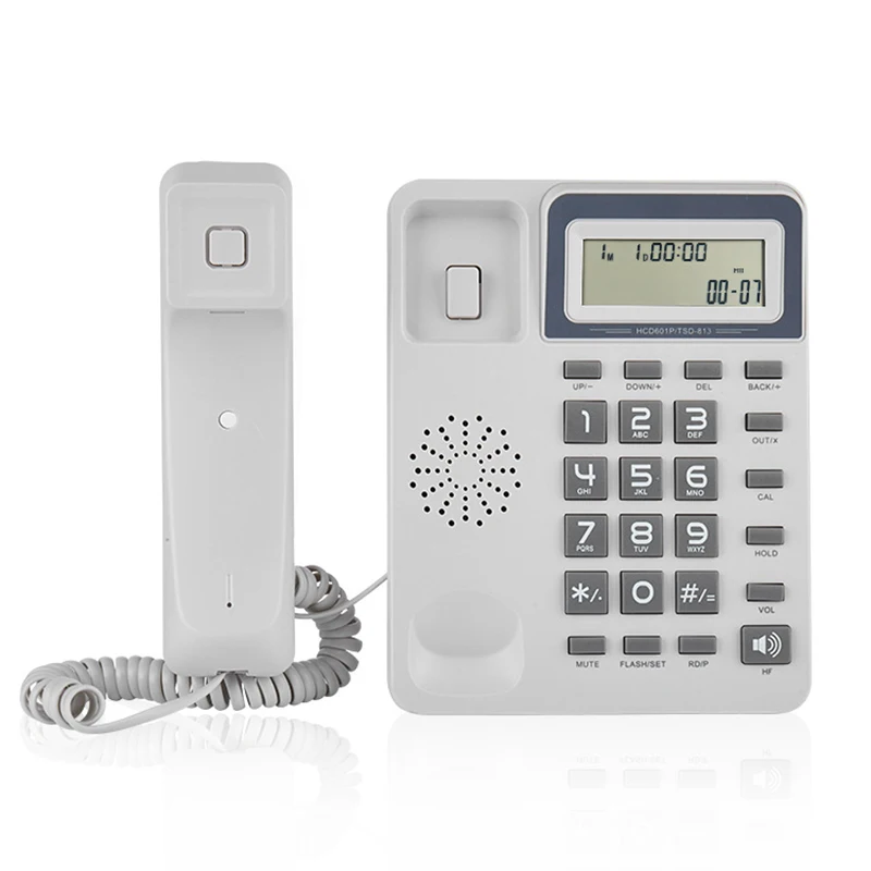 New Landline Speakerphone With Caller ID, Adjustable Volume & Brightness, Support Music on Hold, Desk Corded Telephone