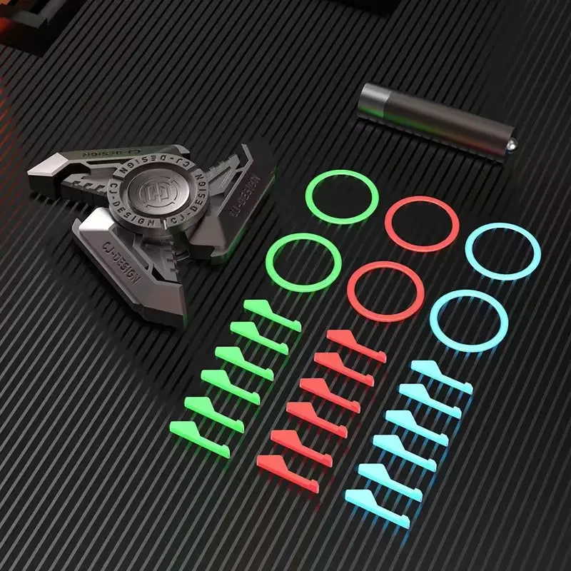 Luminous Fidget Spinner Metal Magnetic Push Coin EDC Relieve Stress Relief Toy Glowing Hand Spinning Top Tip Antistresse Adults