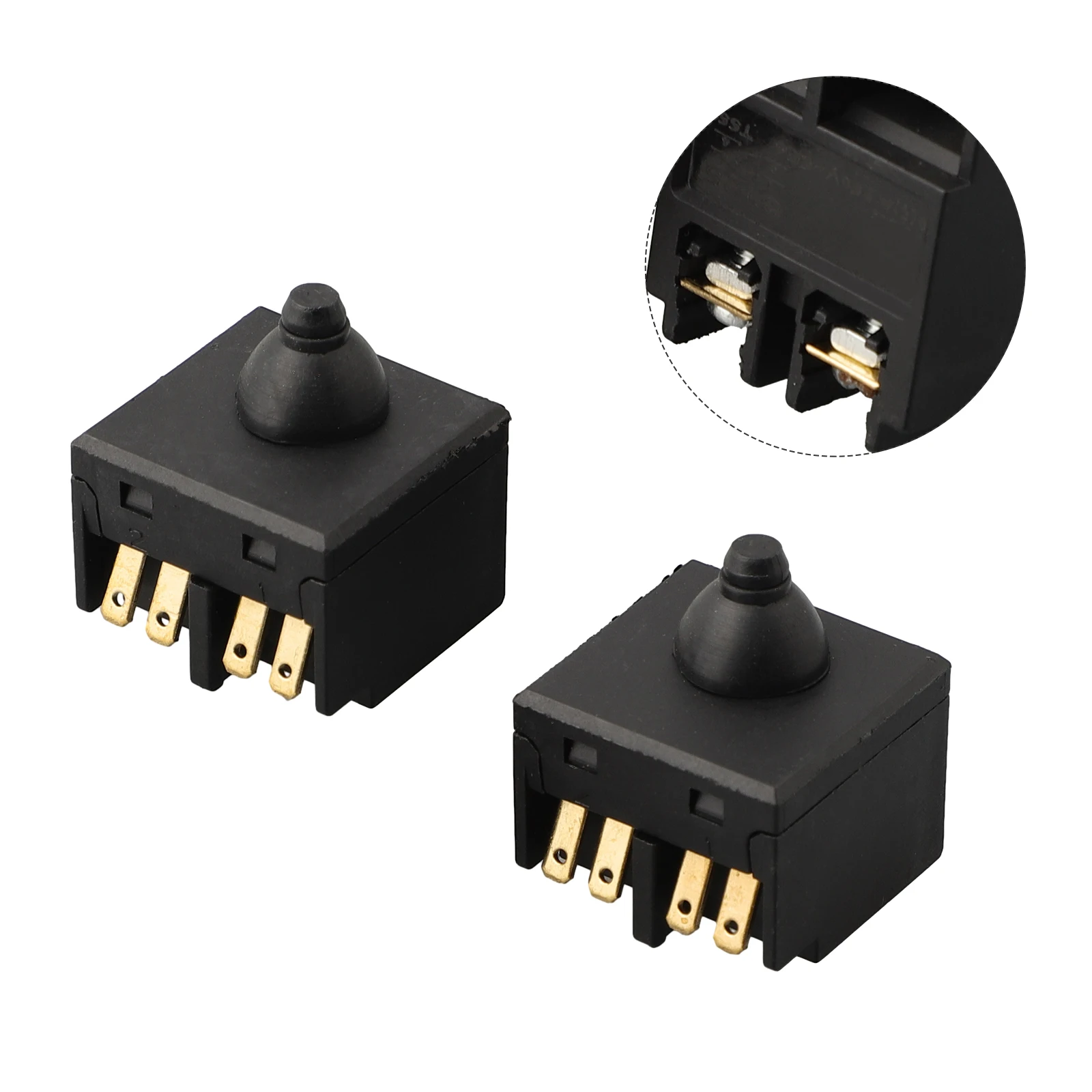 2pcs  Push Button Switch 2.5cm Replacement Parts For 100 Type Angle Grinder Electric Polishing Machine Power Tool Accessory