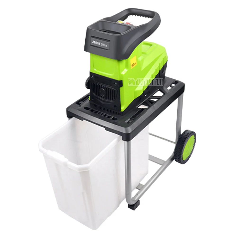 2800w Garden Branch Shredder Electric branch Breaking Machine orchard tree branch crusher leaf and tree Pulverizer Garden Tool