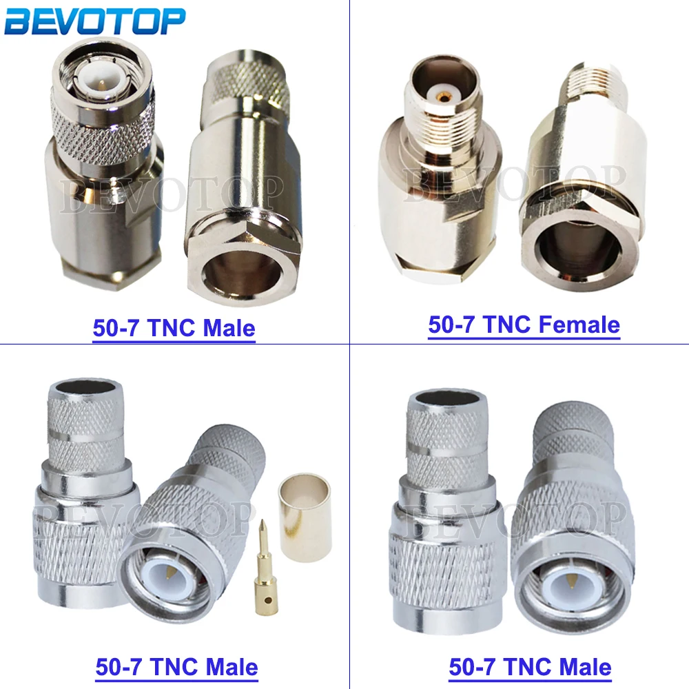 10 unids/lote LMR-400/RG-213 TNC macho/TNC hembra 50-7 TNC conector coaxial RF para Cable LMR400/RG8/RG213/RG214/RG165/7D-FB