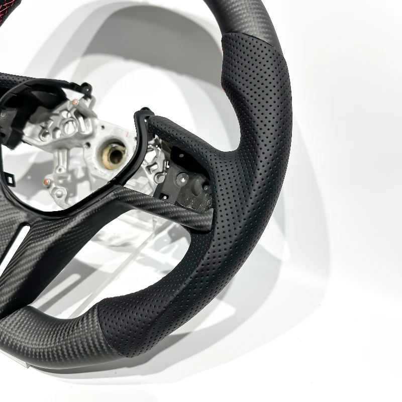 Sporty Matte Carbon Fiber Steering Wheel for Nissan GT-R R35 - Performance Upgrade Auto Accessory