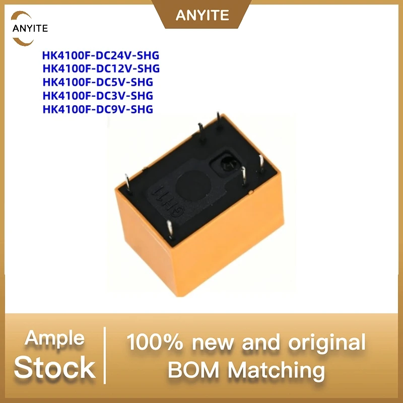 New 20Pcs/LOT HK4100F-DC12V-SHG HK4100F-DC5V-SHG 6pin3A 3V/9V/24V   HK4100F-DC3V-SHG   HK4100F-DC24V-SHG  HK4100F-DC9V-SHG