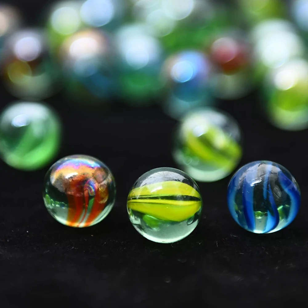 Home Decor Fish Tank Colorful Pinball Machine Run Game Solitaire Toy Machine Beads Glass Ball Bouncing Ball Glass Marbles