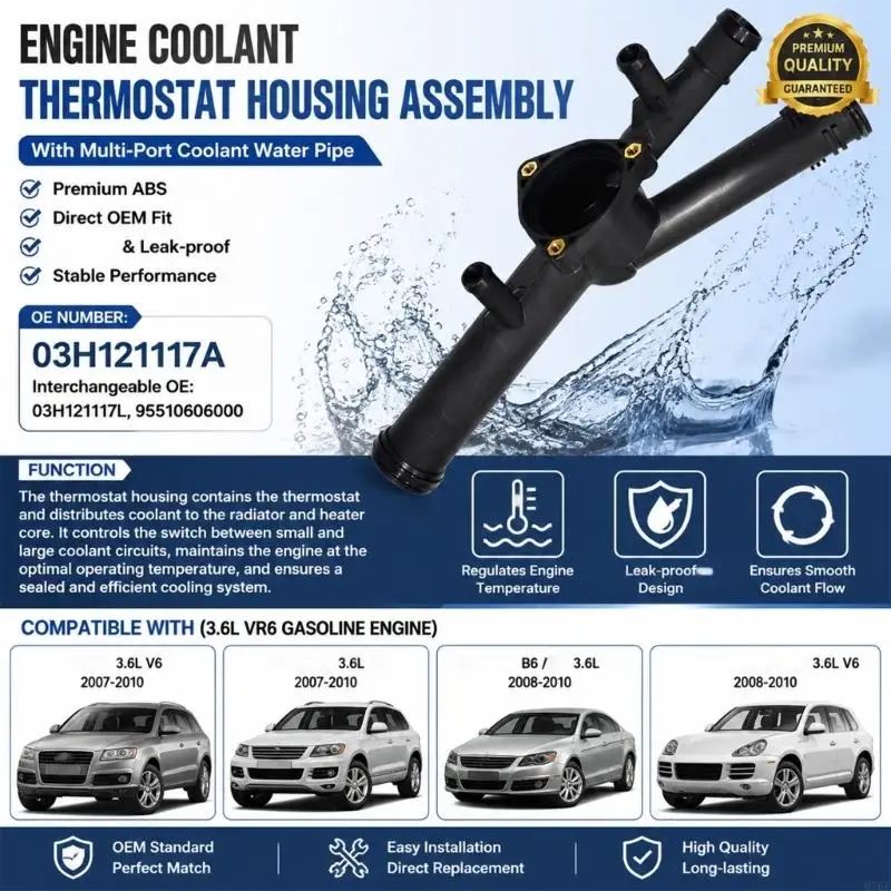 M76E 3.6L Motorkühlmittelgehäuse-Baugruppe für Kühlsystemarbeiten 95510606000 – Detail 8