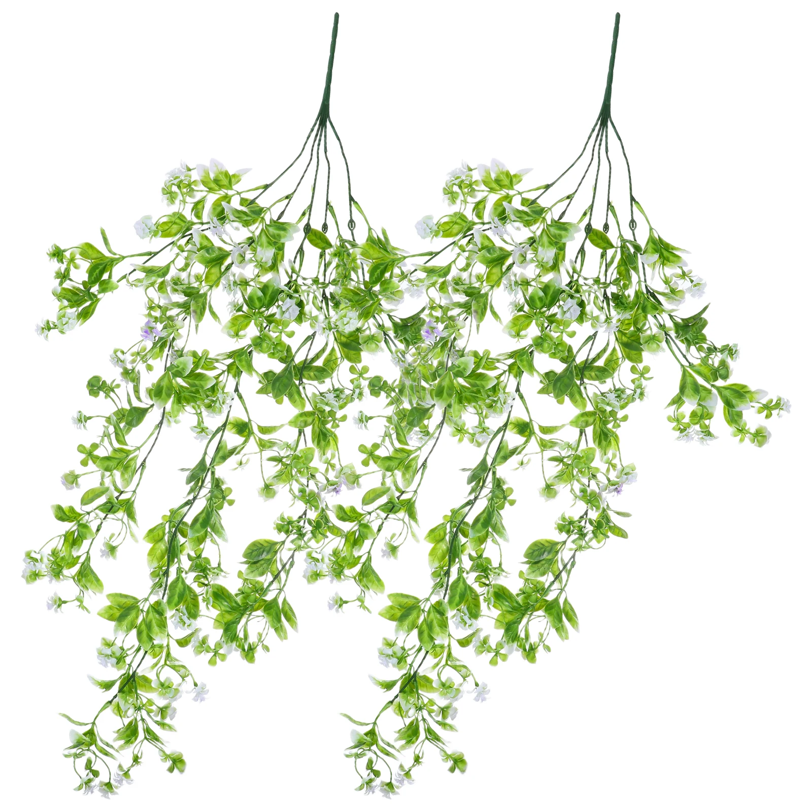 

2 Pcs Simulated Green Plant Decoration Greenery Plants Hanging Vines Artificial Plastic Stems