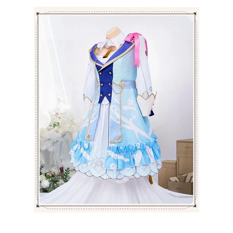 Gioco Genshin Impact Kamisato Ayaka Nuova Pelle Costume Cosplay Ayaka Nuovo Vestito Springbloom Missive Vestito Cappello Parrucca