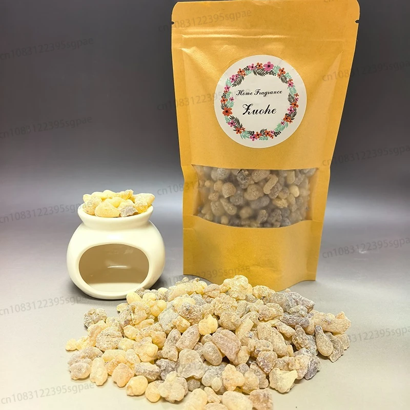 Resina de Olíbano de Alta Qualidade 100-500g, Embalada em Saco Kraft de Alta Vedação, Incenso para Igreja, Purificador de Ar, Relaxamento Psicológico