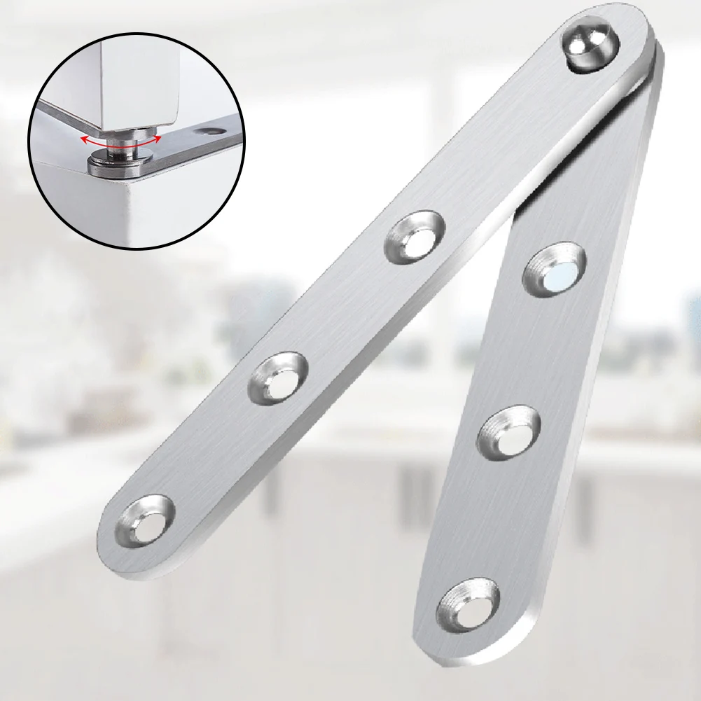 1pc Door Hinges Stainless Steel 360 Degree Rotating Shaft Hinge Countersunk Head Screw Hole Home Improvement Accessories