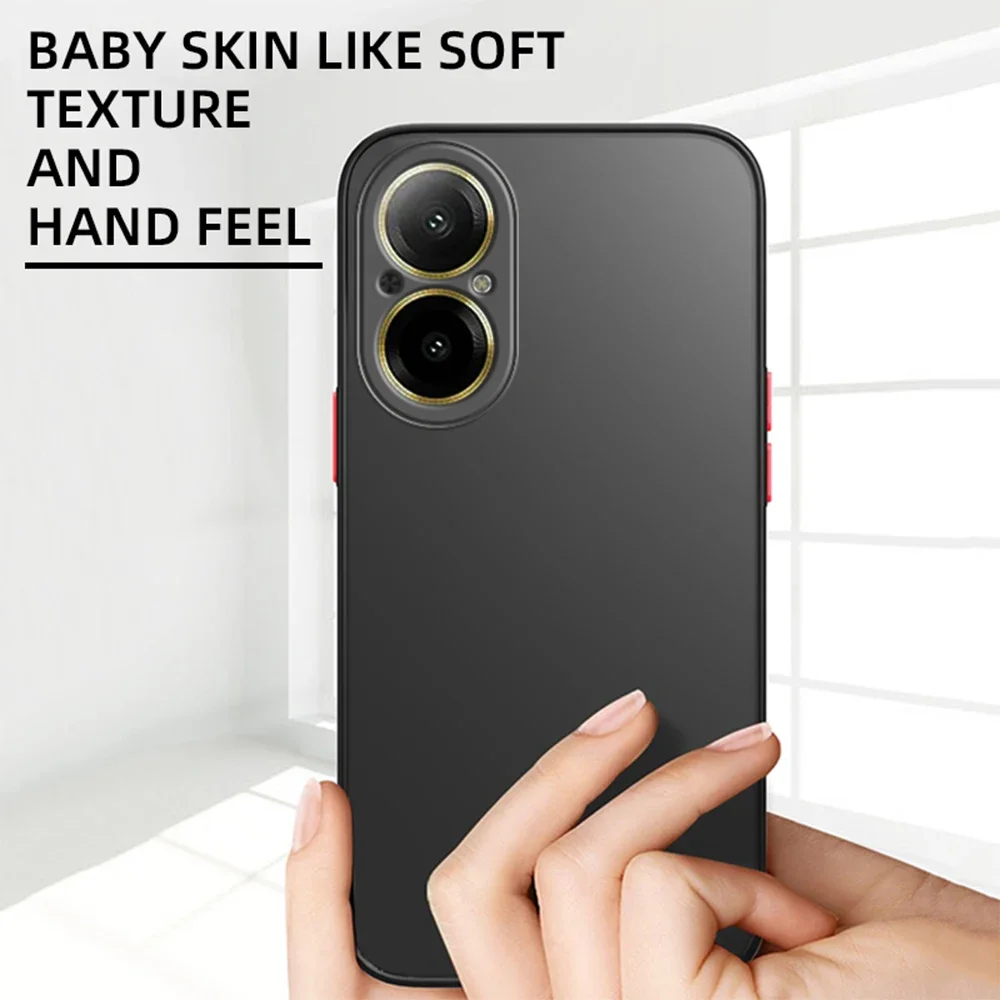Shockproof Armor Matte Case For Realme C67 4G C65 Soft TPU Bumper Clear Hard PC Cover Capas On Realmi 11 Pro+ 12 ProPlus C53 C55 - view 5