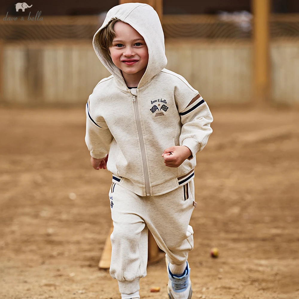 

Dave Bella Children Autumn Spring Knitted Top Cardigan Trousers Suits Boys Sweatshirt+Pant 2Pcs Sets Tracksuits Cloth DB3252885