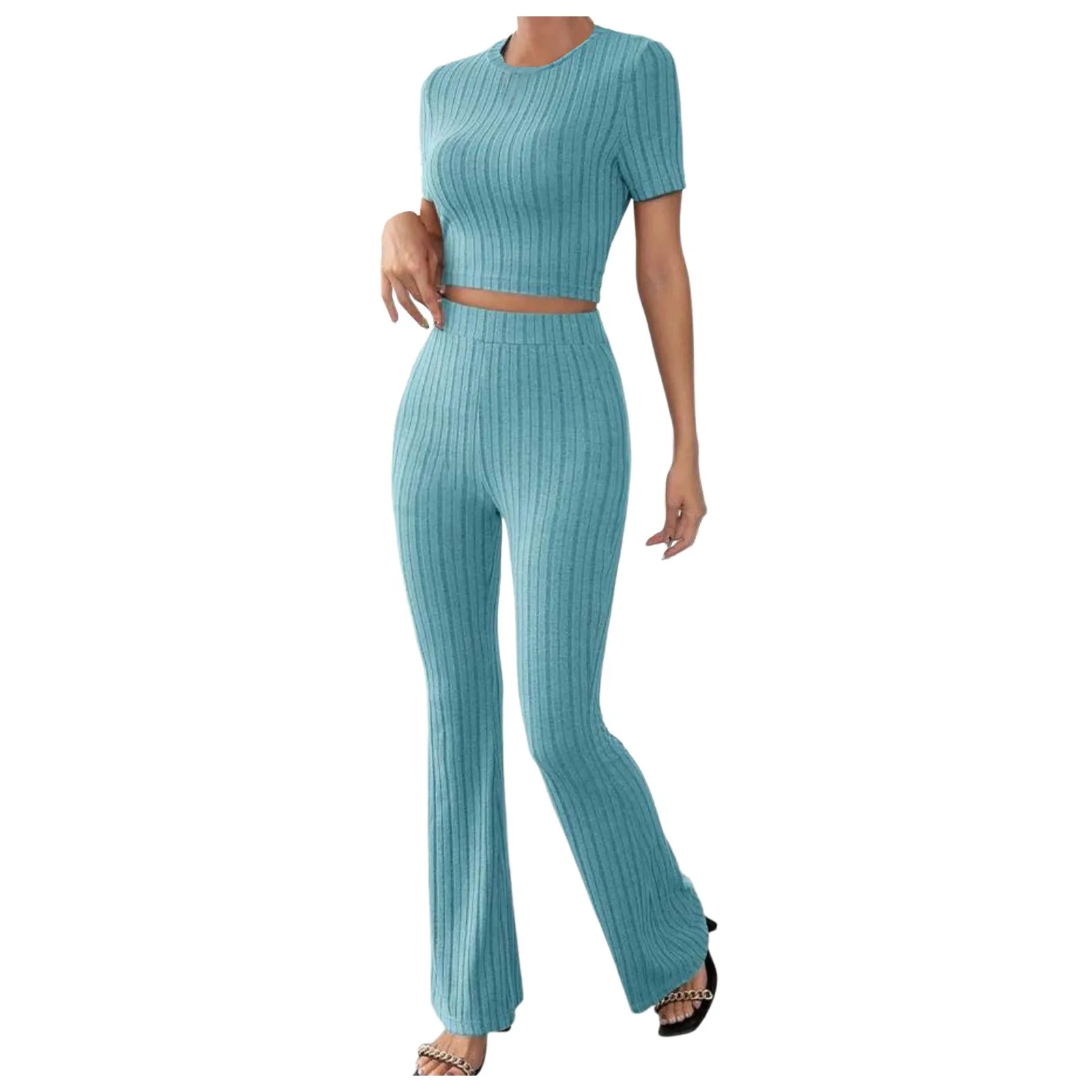 

Mother of The Bride Pantsuits for Wedding 2024 Women's Two Piece Knit Matching Outfits Girl Slip Womens Pants Suits