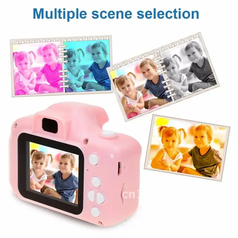 Mini kamera fotograficzna z kreskówkami Zabawki 2-calowy ekran HD dla dzieci dla dziewczynek Wideo Prezent Zabawki Cyfrowa kamera dla dzieci Rejestrator
