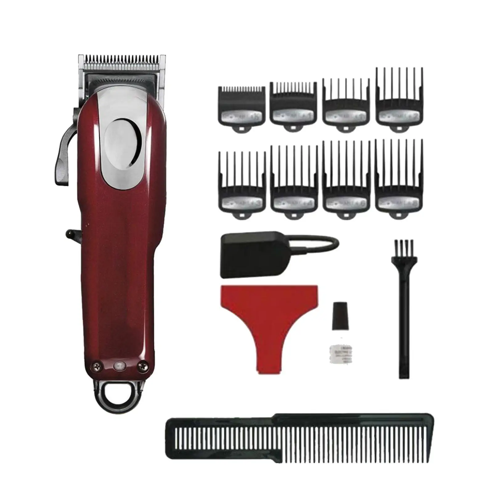 

Hair Trimmer Set 8148 Barber Clipper EU Power Adapter for Stylists with Oil, Cutting Guides, Styling Comb Powerful Grooming