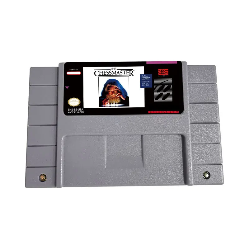 LinkE01 Video Games Cartridge King of Dragons, Space Invaders, The Chessmaster for SNES Game Console - Battery Save