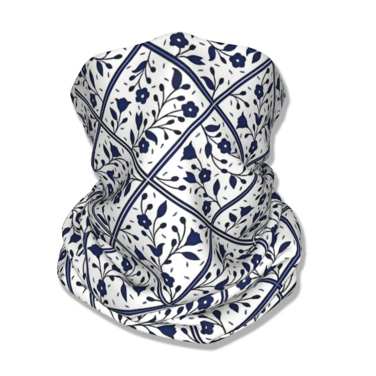 الأزرق والأبيض الأزهار الكوفية كوفية باندانا الرقبة الجراب المطبوعة فلسطين العربية هاتا التفاف وشاح متعدد الاستخدام أغطية الرأس الكبار