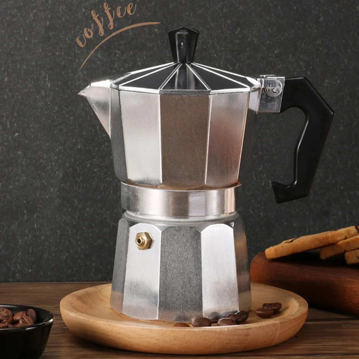 Coffee Moka Pots,Classic Aluminium Espresso American Style Coffee Maker,Coffee Brewed Cafeteras,1~12 Cups Capacity (50~600 ML)