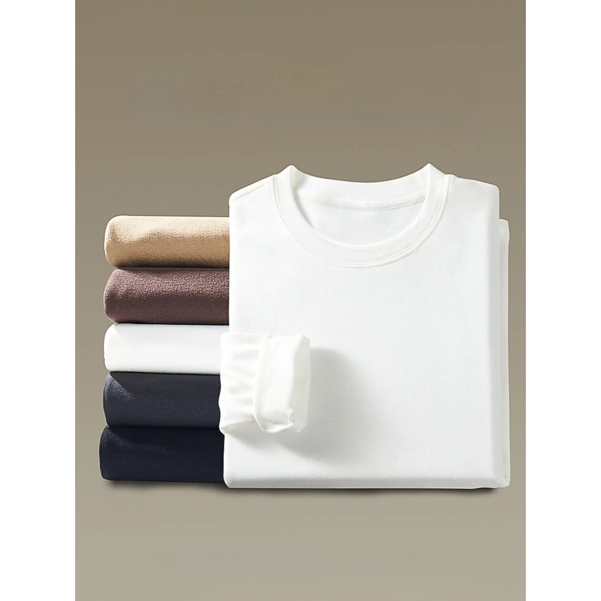 

Double-Sided Velvet Long Sve Inner Wear Top 2025 New Autumn Winter Warm ex Simple Comfortable Long Sve Knitted Sweater