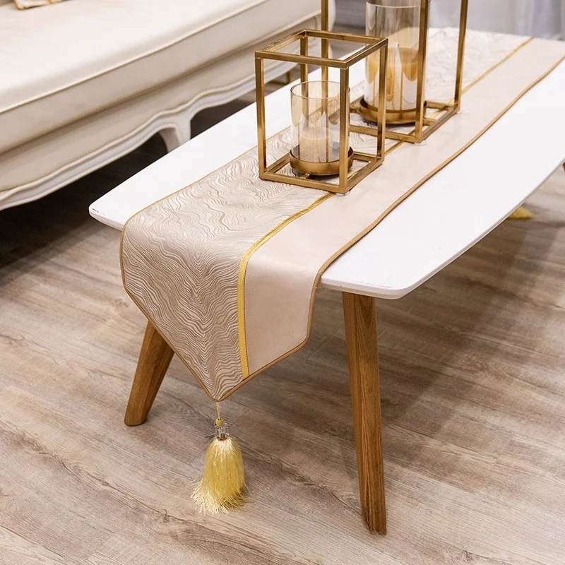 Modern Minimalist Long Table Flag Luxury High End Dining Table Cloth Coffee Table Cover Nordic Style Bed Flag Home Textile