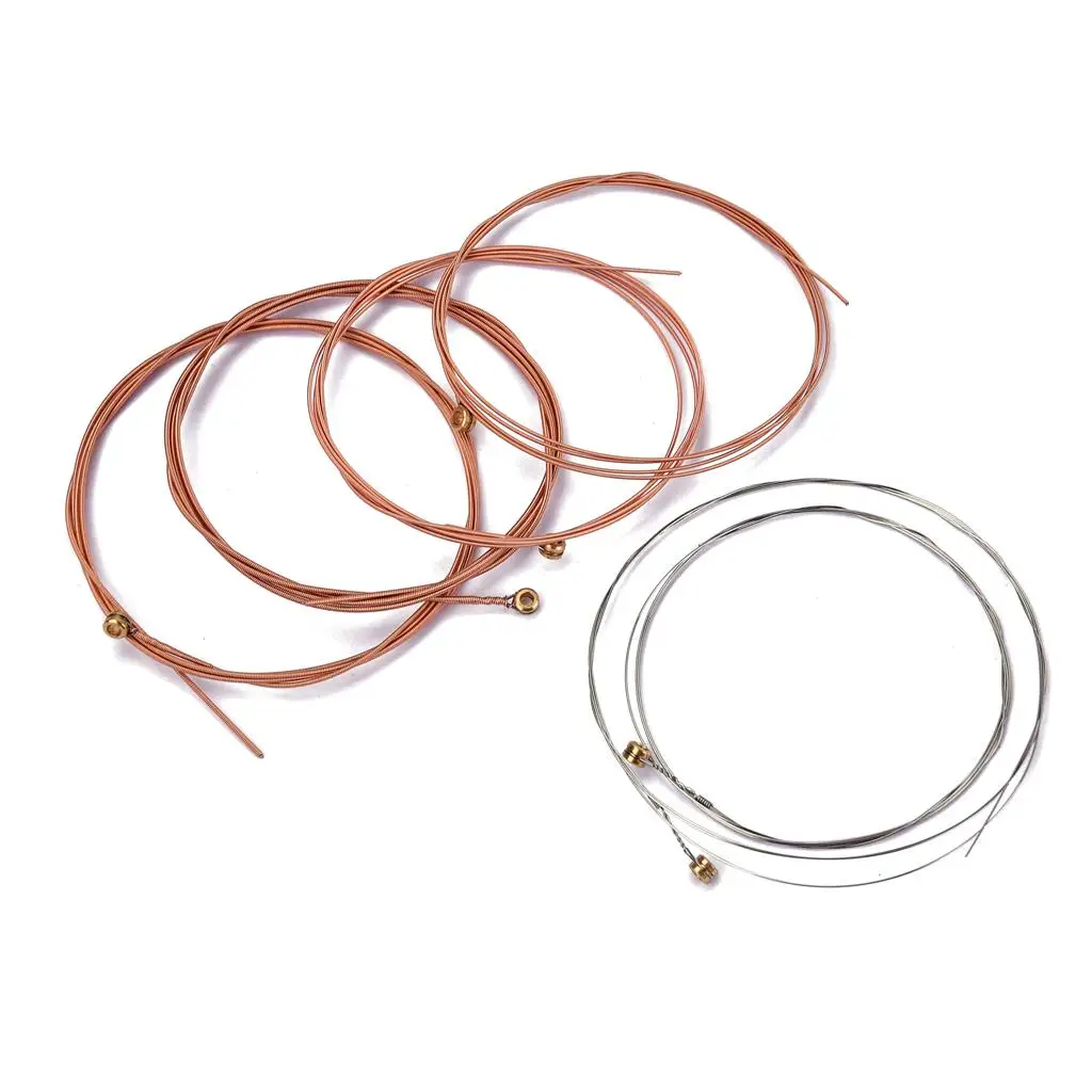 Replacement Acoustic Strings Copper Steel Extra Light Bright Tone Durable Set for Folk Guitar Lessons and Travel