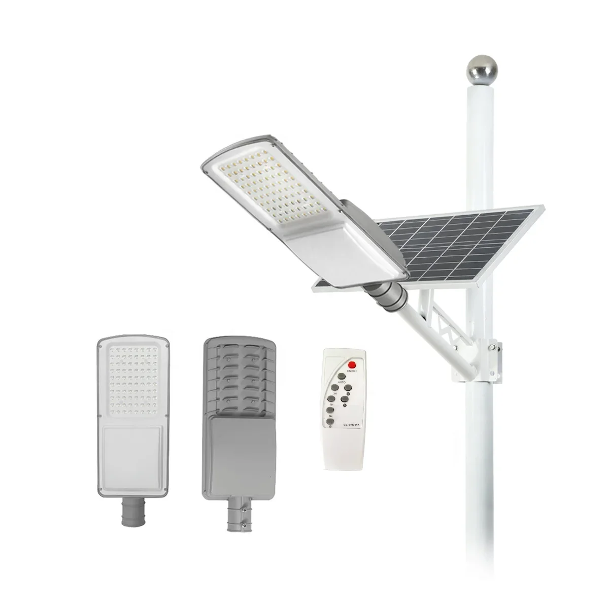 Top quality Smart solar street light 50W 60W 80W outdoor motion sensor light led Die casting Aluminum Pole for garden park