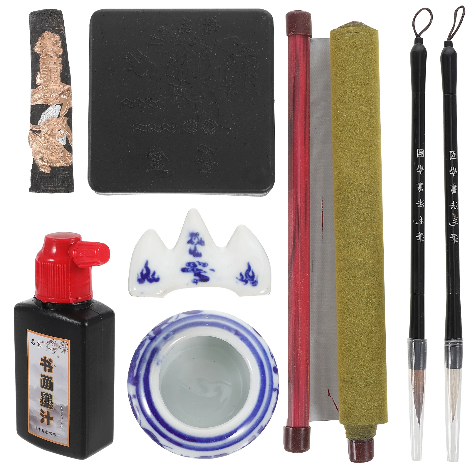 

Children Calligraphy Paper Brush Writing Cloth Set 4 Study Accessories Water Reusable Kids Mats Beginner Kits Calligraphy