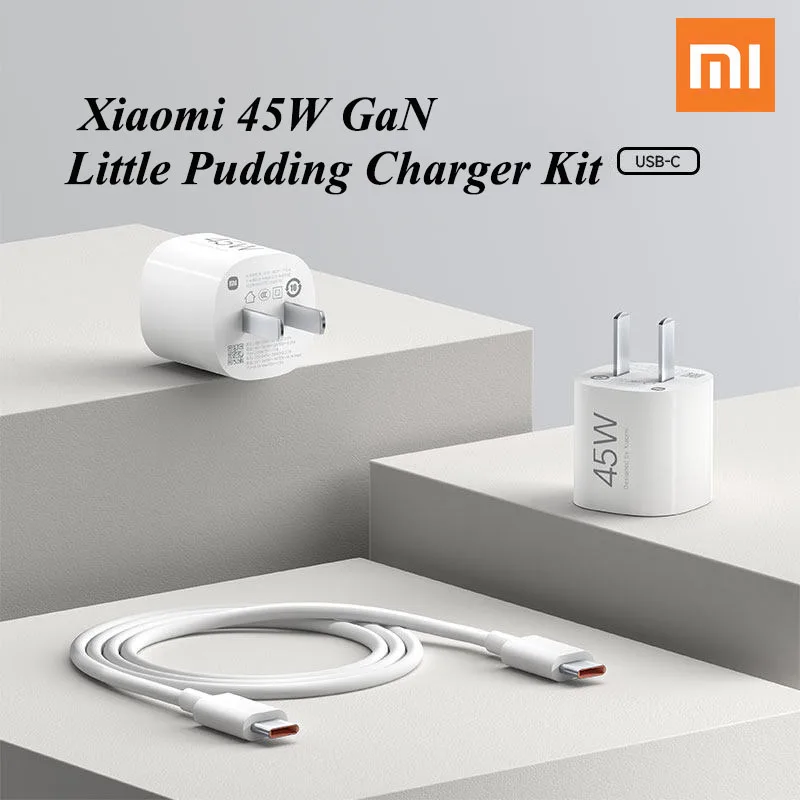 

Зарядное устройство XIAOMI (стандарт США, 45 Вт) Little Pudding, комплект с зарядным устройством Type-C для мобильных телефонов Xiaomi всех серий
