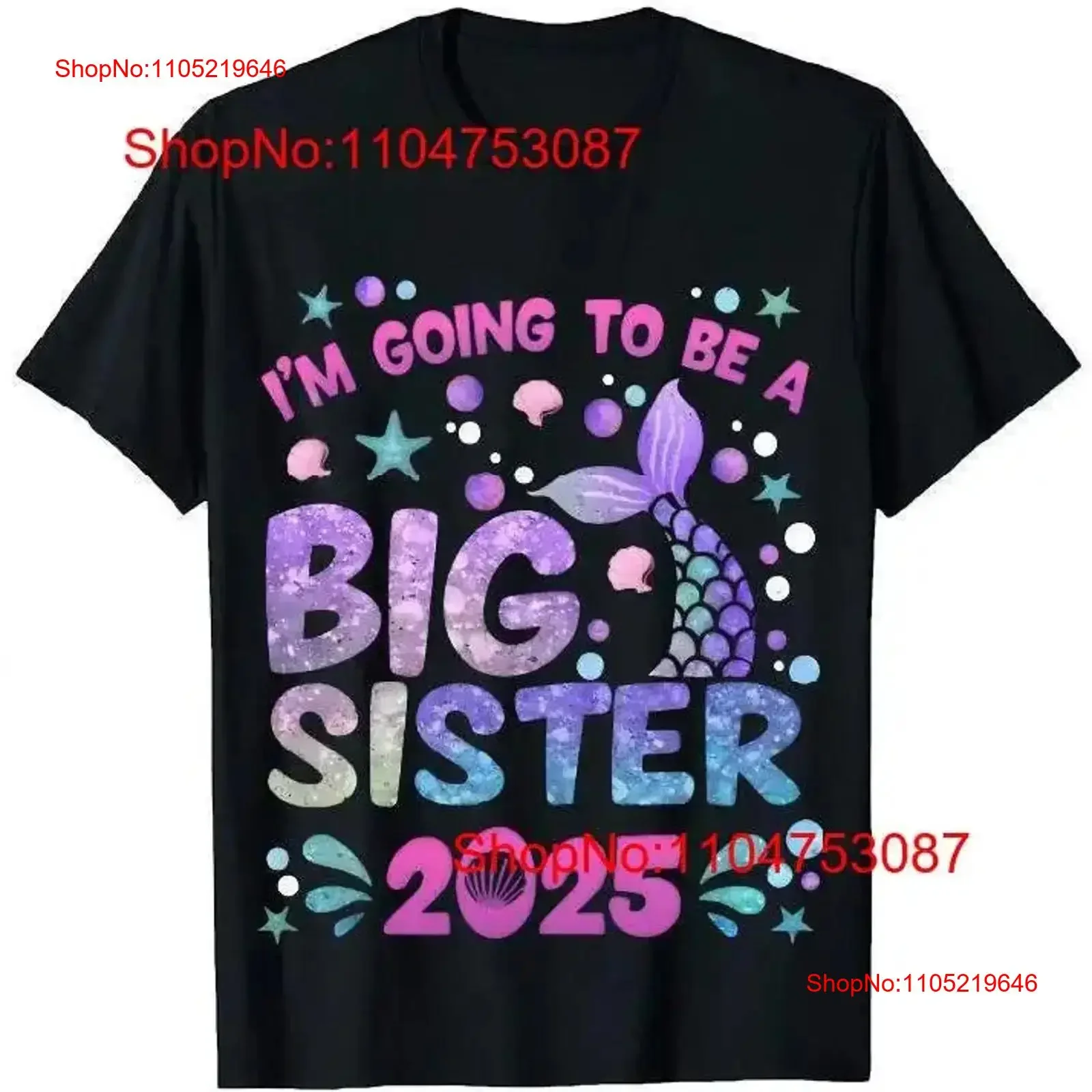 Big Sister 2025 T Shirt Pregnancy Announcement Sibling Baby Shower vintage Washed Casual fashion Breathable streetwear vintage