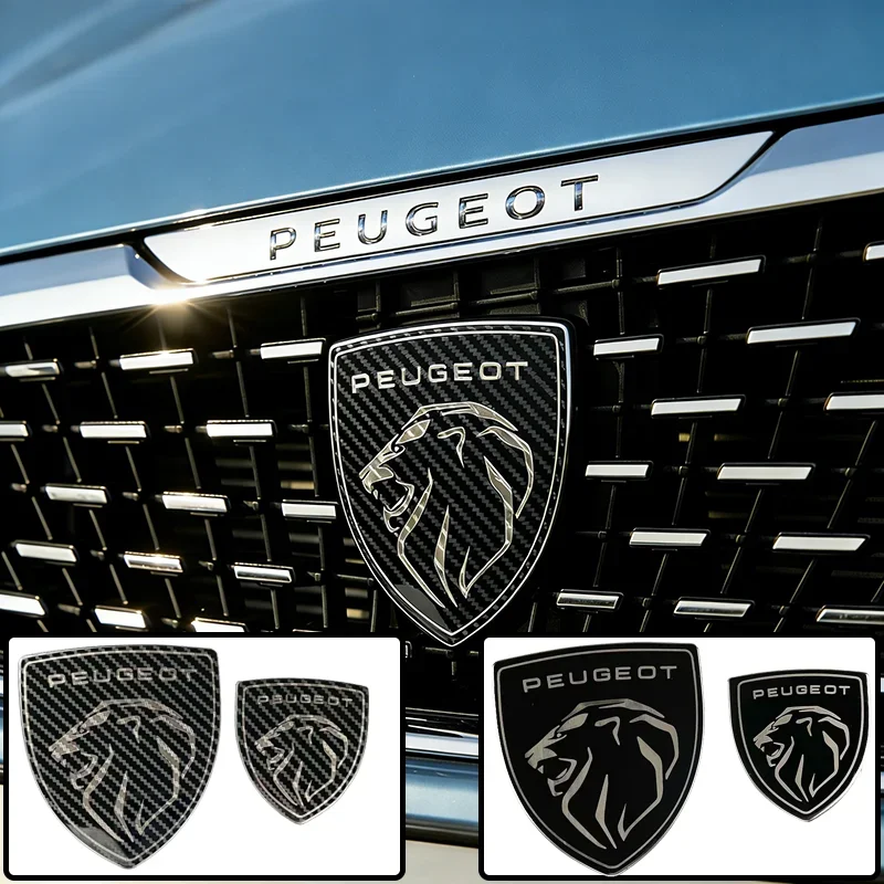 New Lion Car Front Grille Emblem Rear Trunk Badge Sticker for Peugeot 408 508 106 107 108 206 208 301 306 307 308 407 2008 5008
