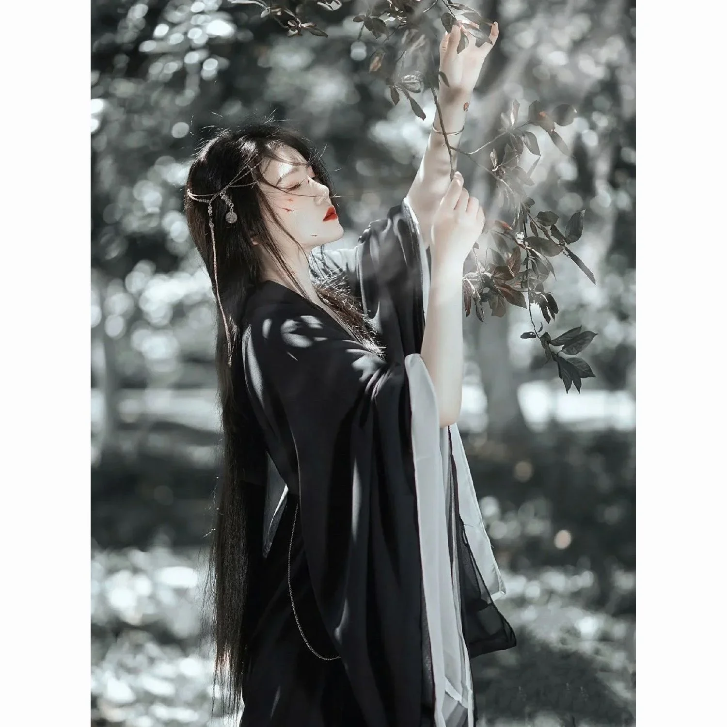 

Hanfu Dress Women Ancient Chinese Traditional Hanfu Set Female Cosplay Costume Summer Hanfu Black Jacket With White Dress Sets