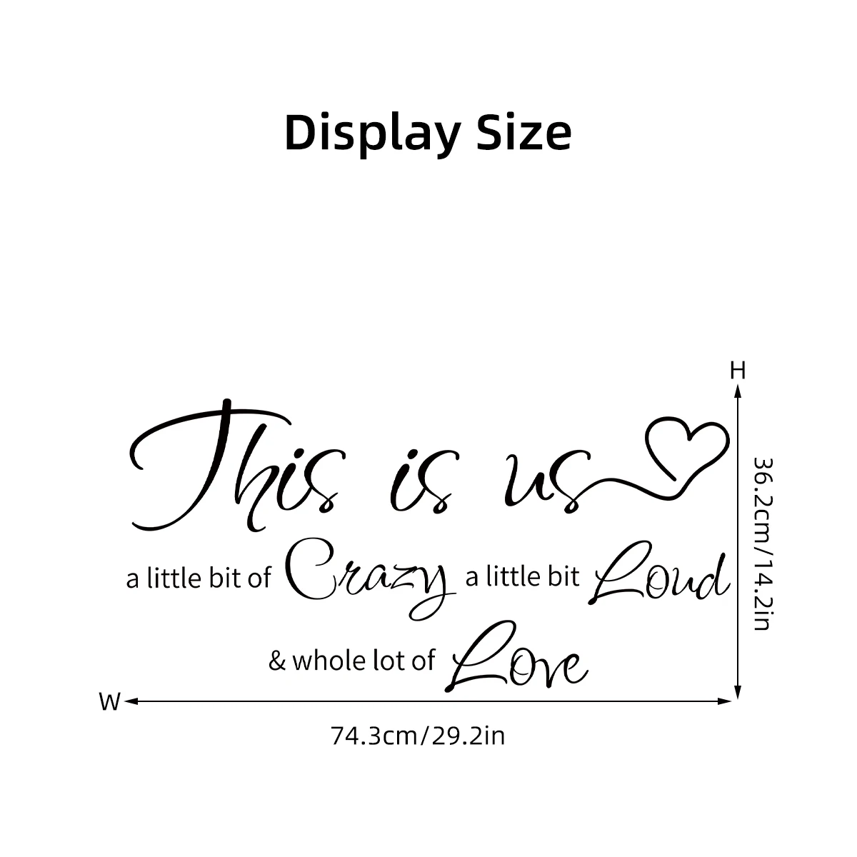 “This Is Us” Text Wall Sticker for Bedroom & Living Room 6