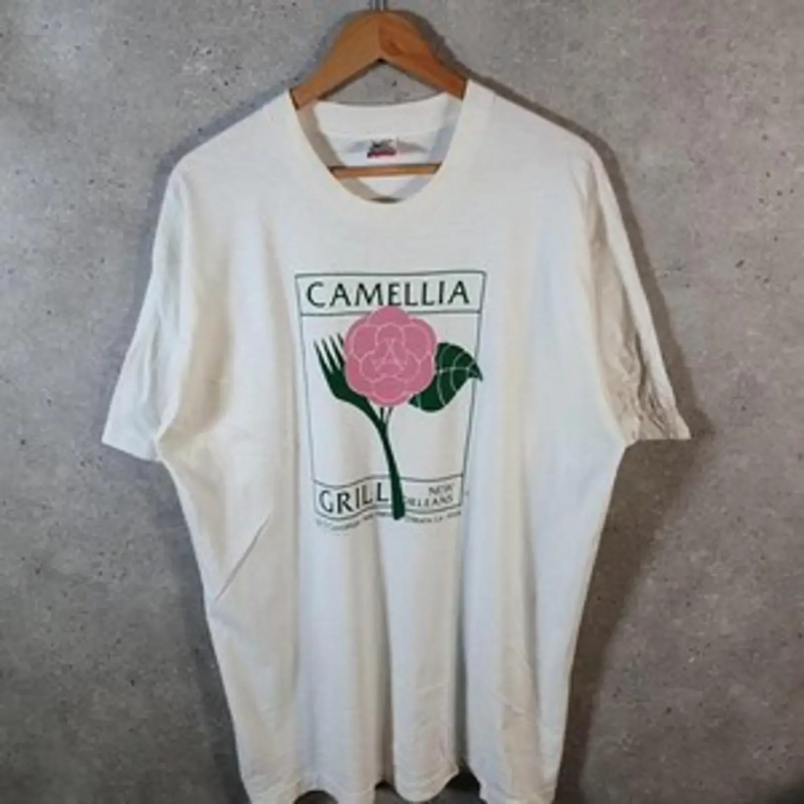 Vintage Fruit Of The Loom Camellia Grill New Orleans 90s USA T Shirt Herren XL vintage Washed Stylish Versatile streetwear