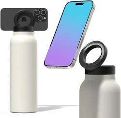 24oz Insulated Magsafe Water Bottle Stainless Steel Double Wall Sport Magnetic Water Bottle with Phone Holder