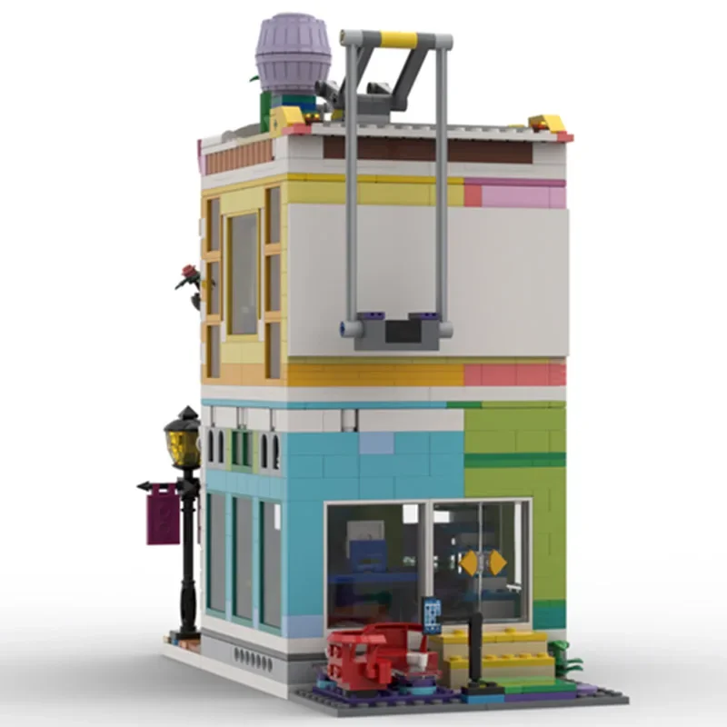 Moc Building Bricks City Street View Model Community Center Technology Modular Blocks Gifts Toys For Children DIY Sets Assembly