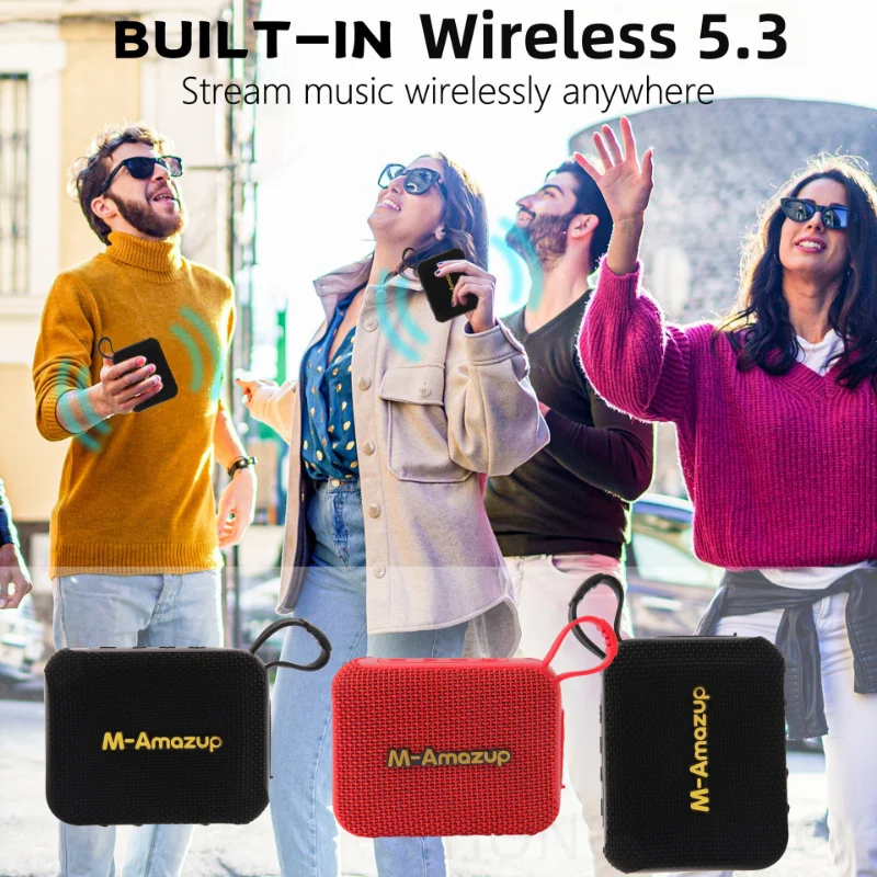 16H وقت اللعب بطارية كبيرة سماعة لاسلكية تعمل بالبلوتوث 5.3 المتكلم TWS التخييم في الهواء الطلق ركوب الدراجات تشغيل تعزيز باس مضخم صوت ستيريو صغير