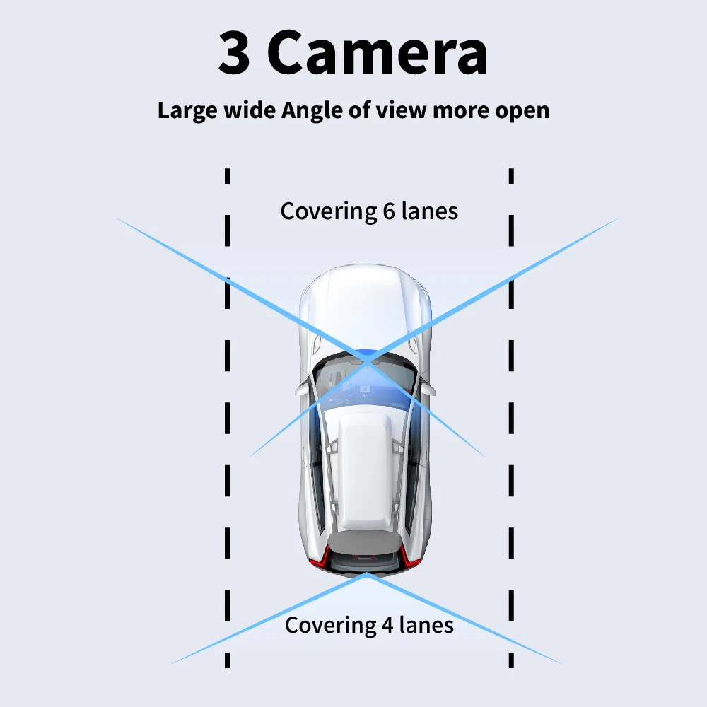 3Lens FHD 1080P Dashcam Car DVR Touch Camera Night Vision Loop Recording Front Inside Rear 3waysVehicle Accessories