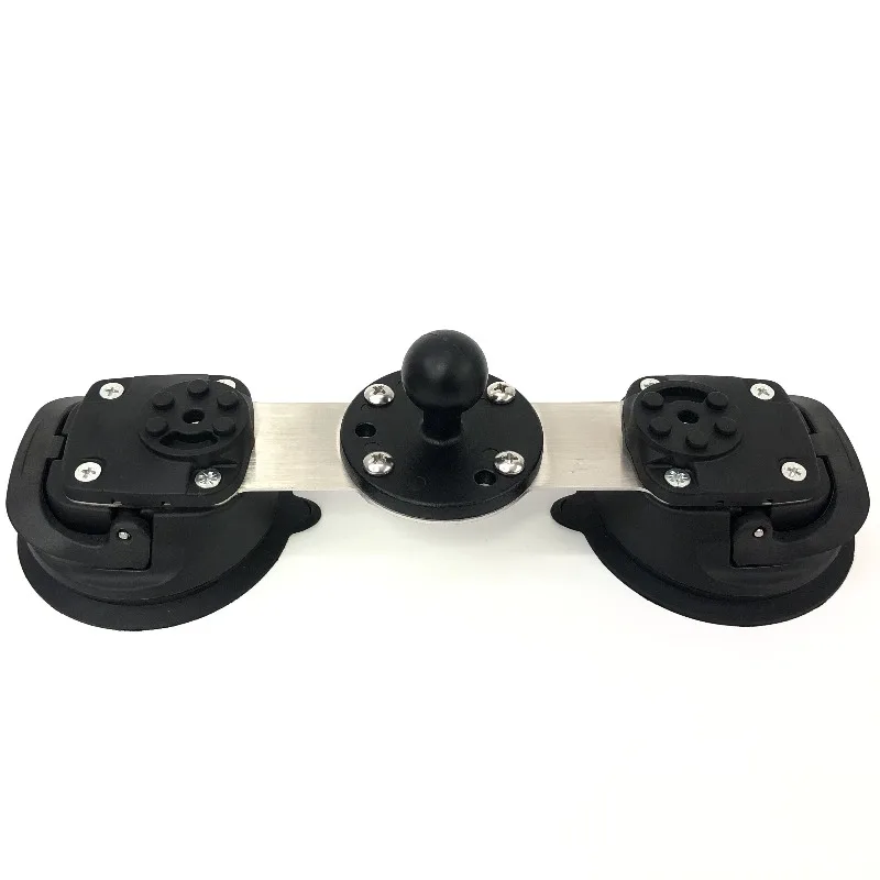 1 Inch Ball Head Triple Suction Cup Mount, Heavy Duty Windshield Phone Holder Base for Car GPS Camera