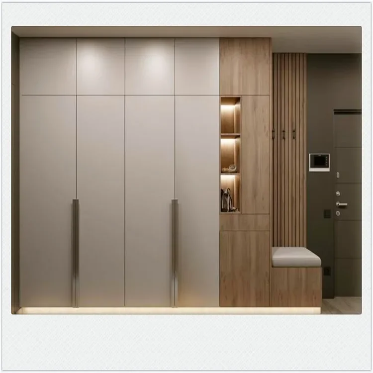 

Top Quality Wardrobe Simple Design With Open Closet Shelving For House Bedroom